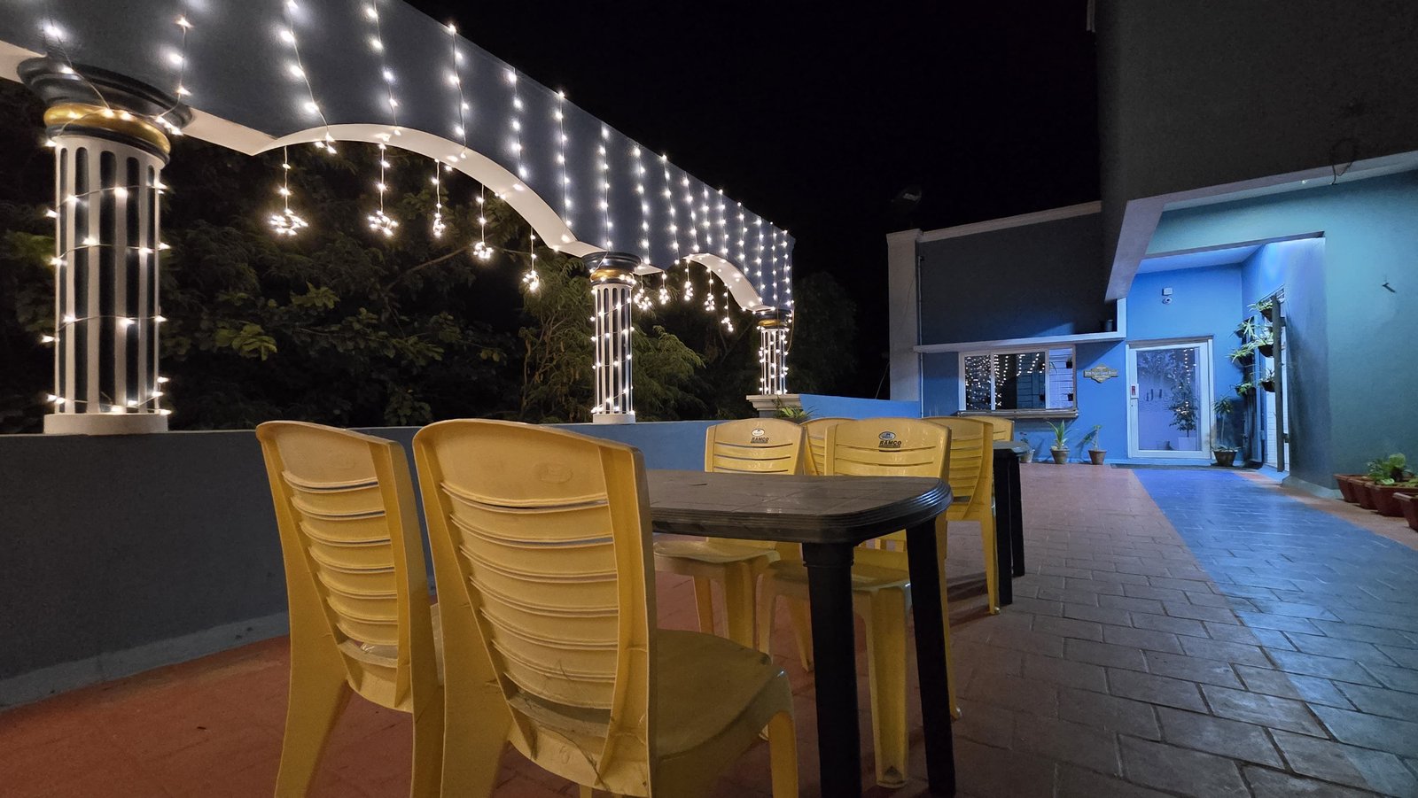 Open terrace seating